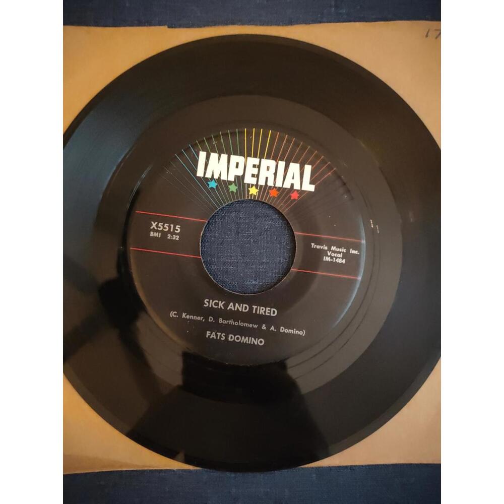 Fats Domino -  sick and tired/ No no -vintage 45 vinyl Mint